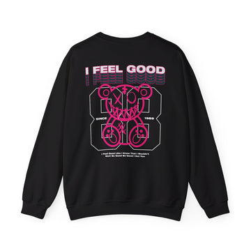 I feel Good Bear - Streetwear - Joker - Back Design - Premium Unisex Heavy Blend™ Crewneck Sweatshirt