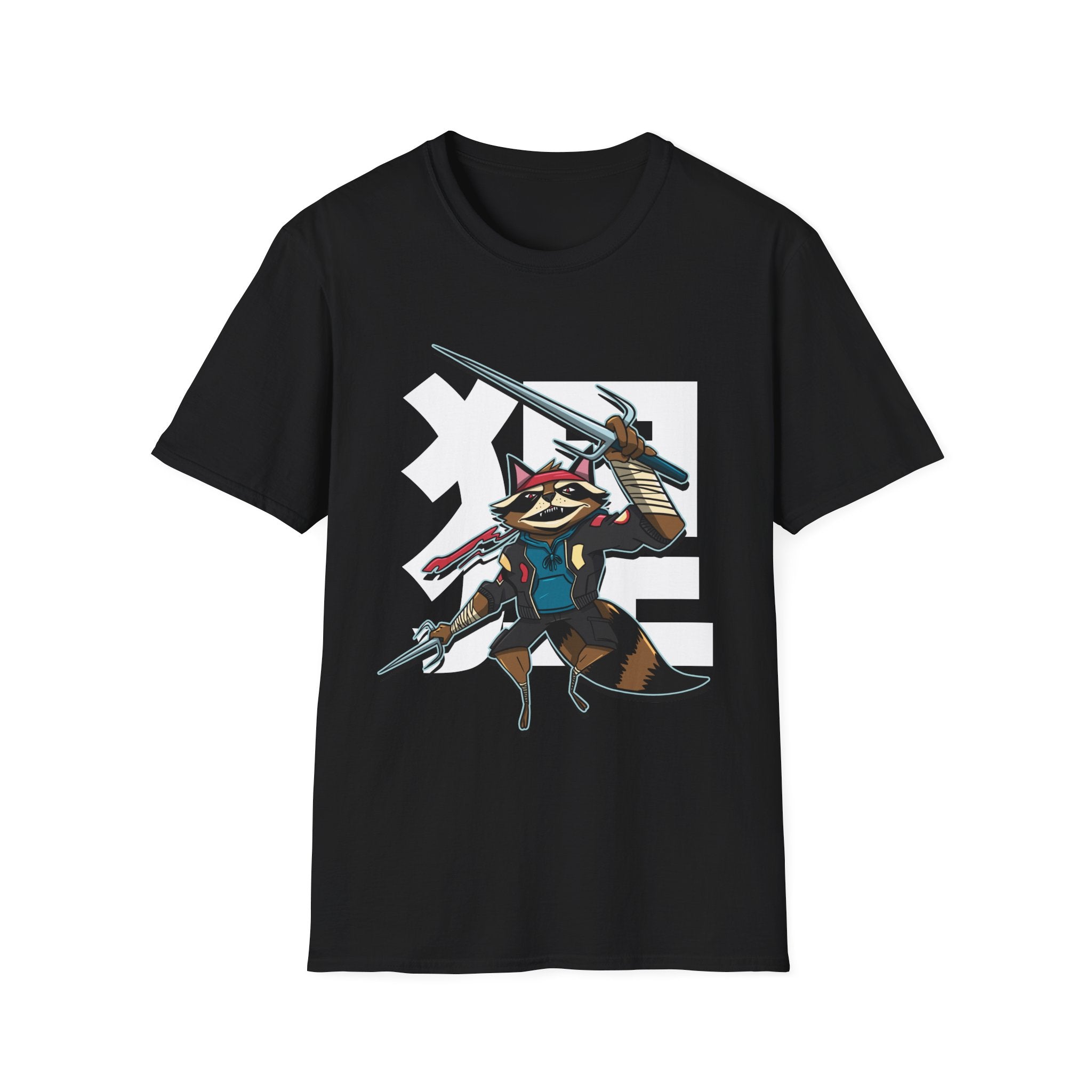 Racoon - Warrior Animals - Unisex T-Shirt - Front Print