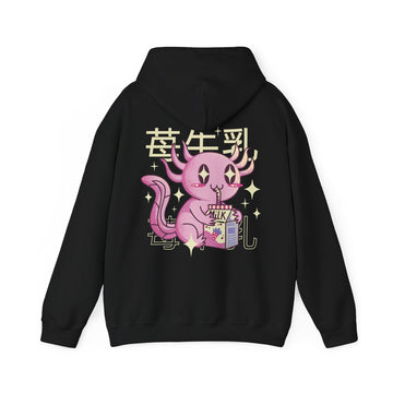 Axolotl Strawberry Milk - Kawaii Character - Unisex Hoodie