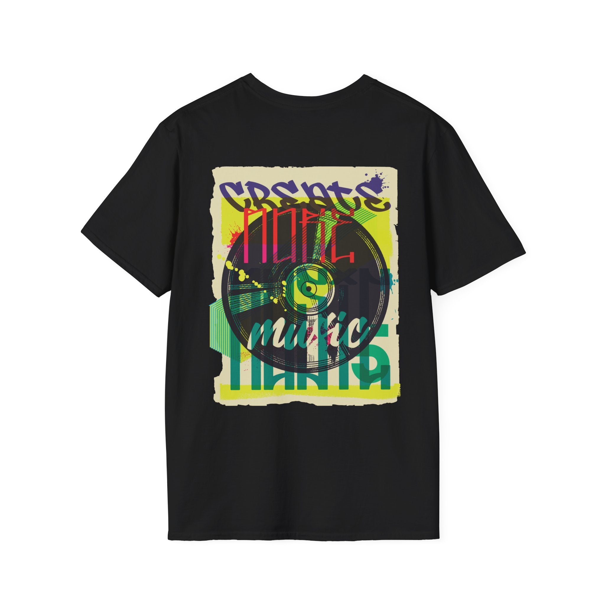 Vinyl Record - Urban Graffiti - Unisex T-Shirt - Back Print