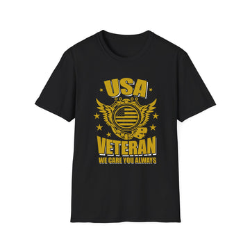 USA Veteran we care you always - Veteran - Front Design - Premium Bio Unisex T-Shirt