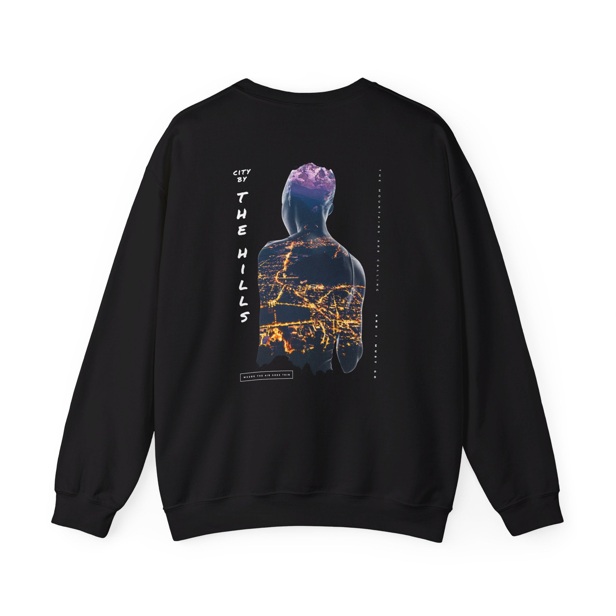 City by the Hills - Exposure Streetwear - Back Design - Premium Unisex Heavy Blend™ Crewneck Sweatshirt