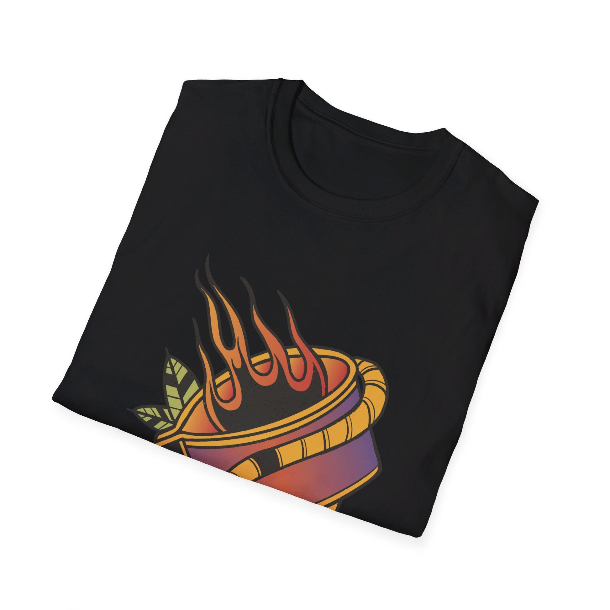 Wives Fire Tattoo - Old School Tattoo - Front Design - Premium Bio Unisex T-Shirt - Pure Face Streetwear