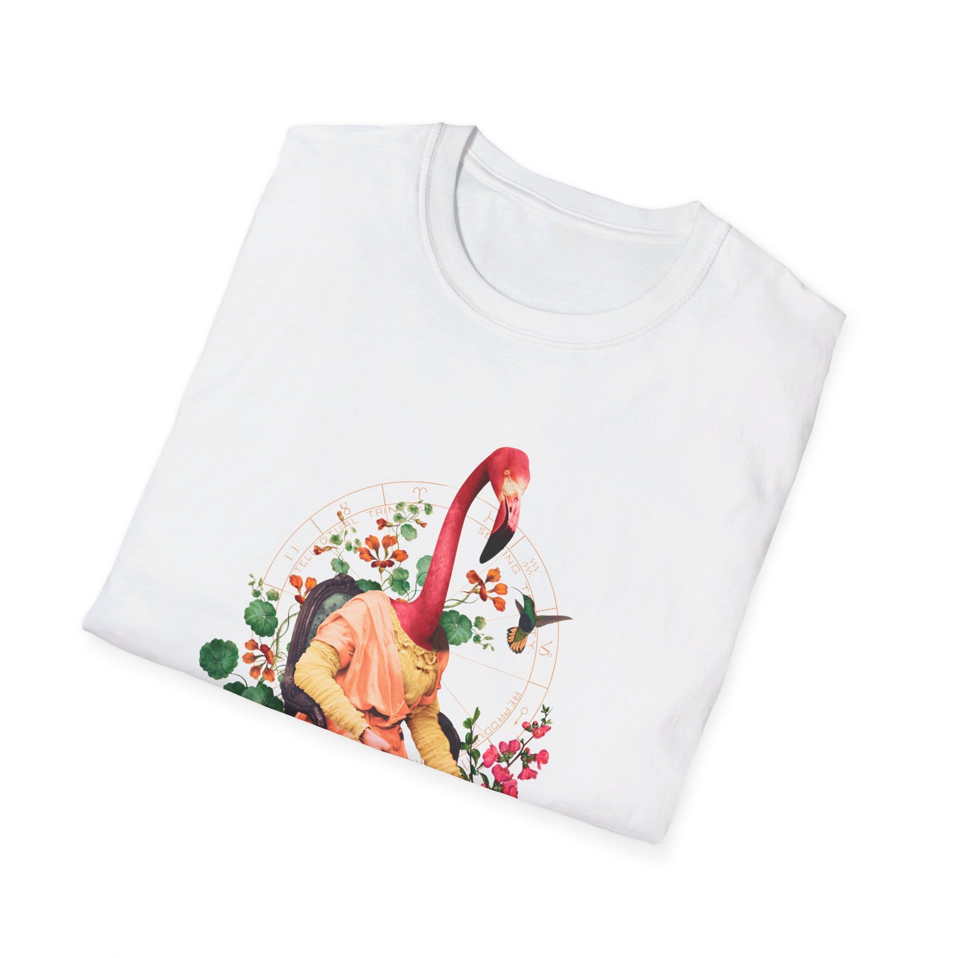 Flamingo - Animal Human - Front Design - Premium Bio Unisex T-Shirt - Pure Face Streetwear