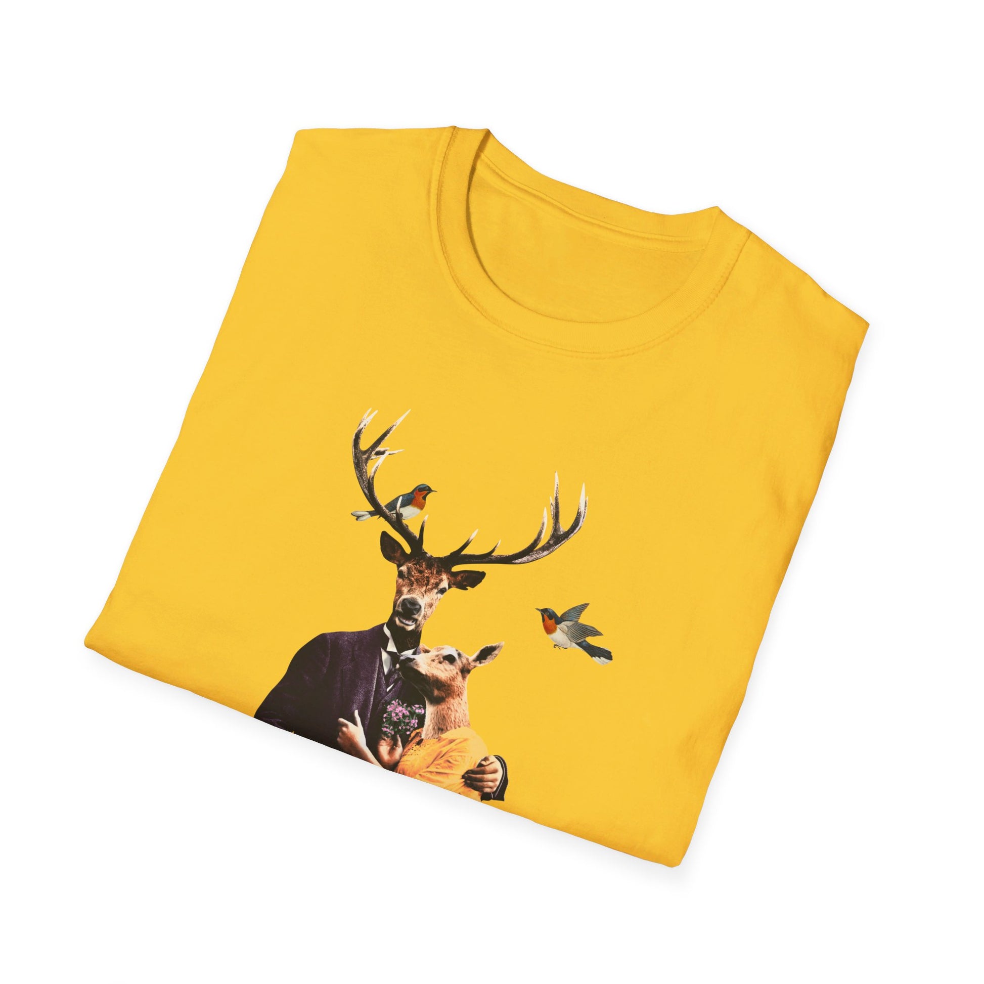 Deers Love - Animal Human - Front Design - Premium Bio Unisex T-Shirt - Pure Face Streetwear