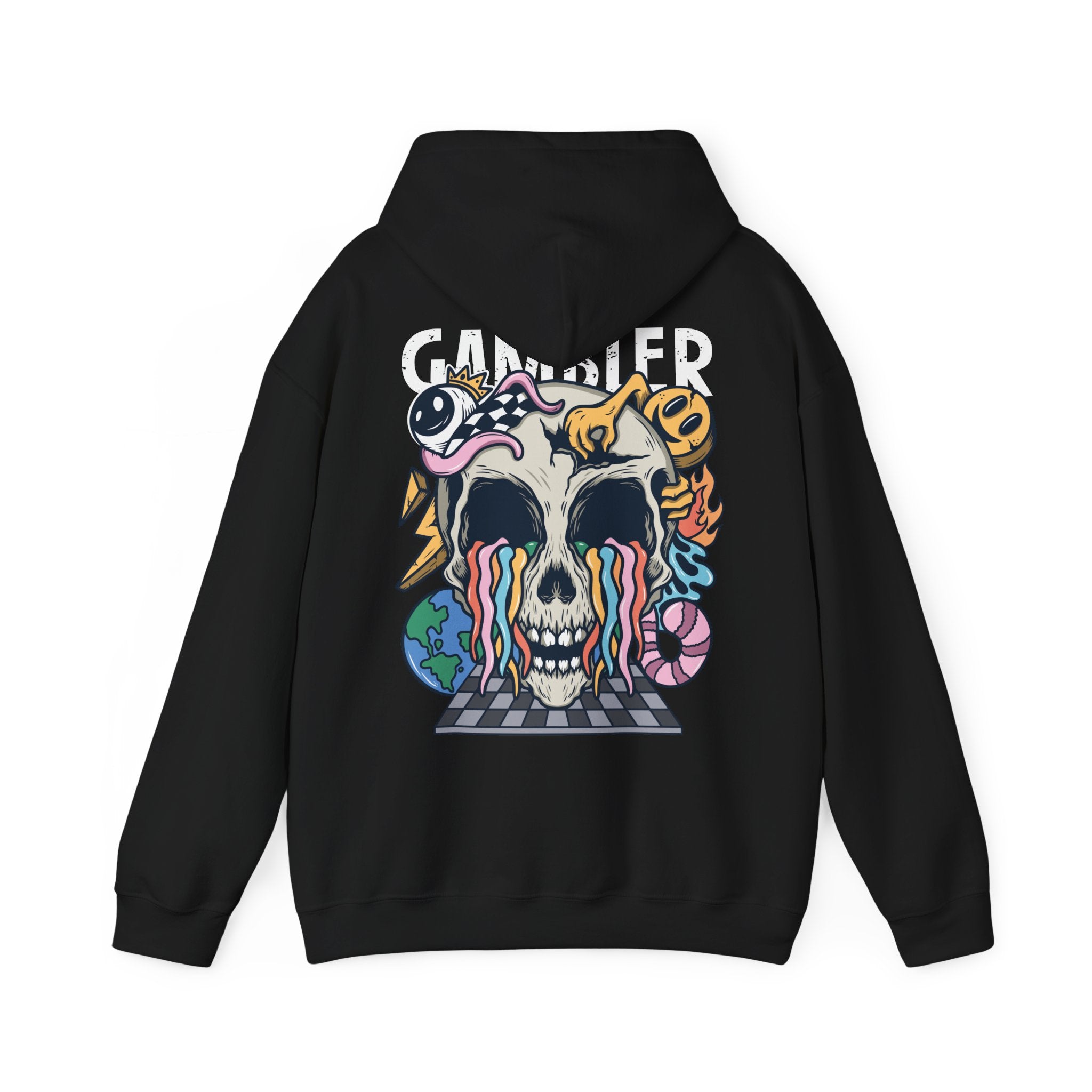 Gambler Skull - Streetwear - I'm Fine - Unisex Hoodie