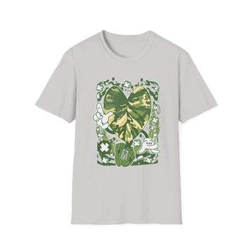 Homalomena Rubescens - Cartoon Plants - Front Design - Premium Bio Unisex T-Shirt