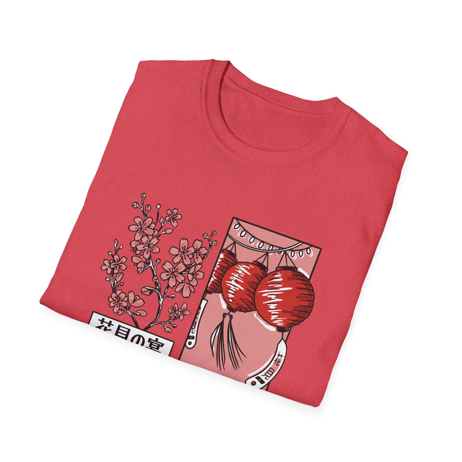 Japanese Cherry Blossom Picnic - Slice Of Life - Front Design - Premium Bio Unisex T-Shirt - Pure Face Streetwear