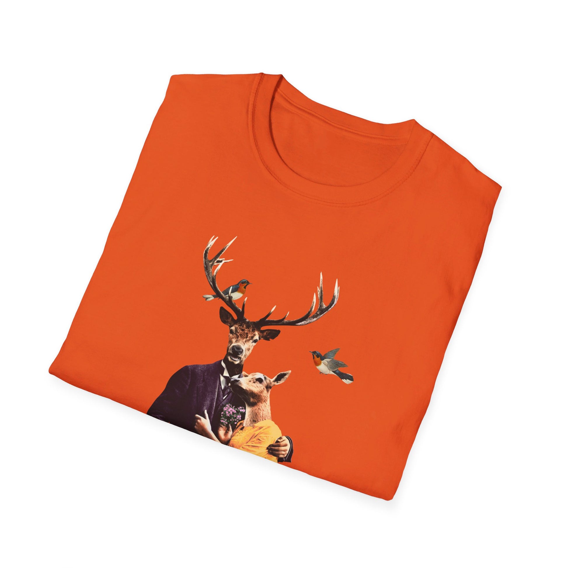 Deers Love - Animal Human - Front Design - Premium Bio Unisex T-Shirt - Pure Face Streetwear