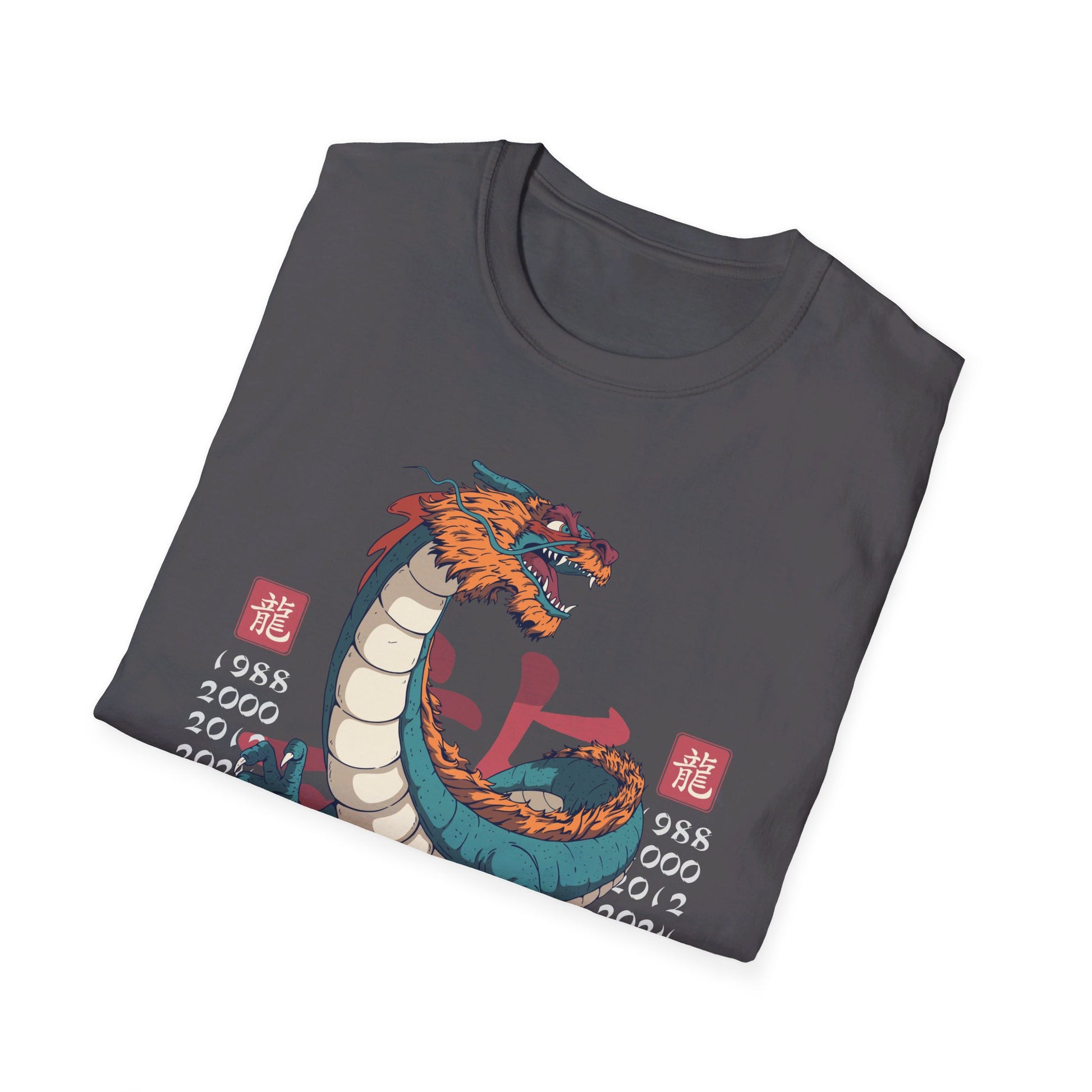 Dragon - Chinese Zodiac Anime - Front Design - Premium Bio Unisex T-Shirt - Pure Face Streetwear