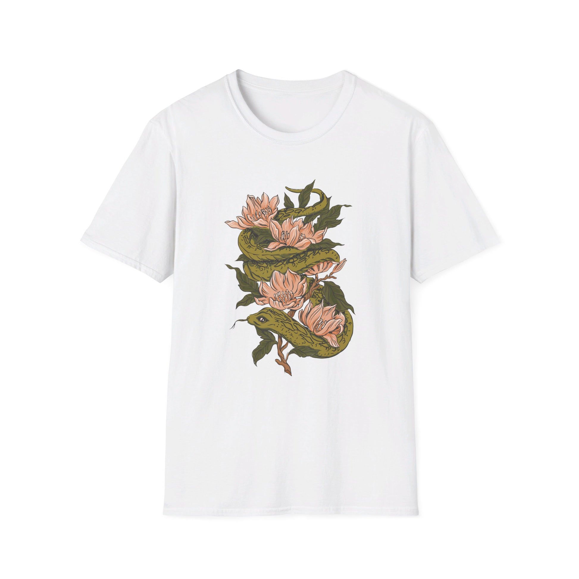 Snake Magnolia - Animals In Nature - Front Design - Premium Bio Unisex T-Shirt - Pure Face Streetwear