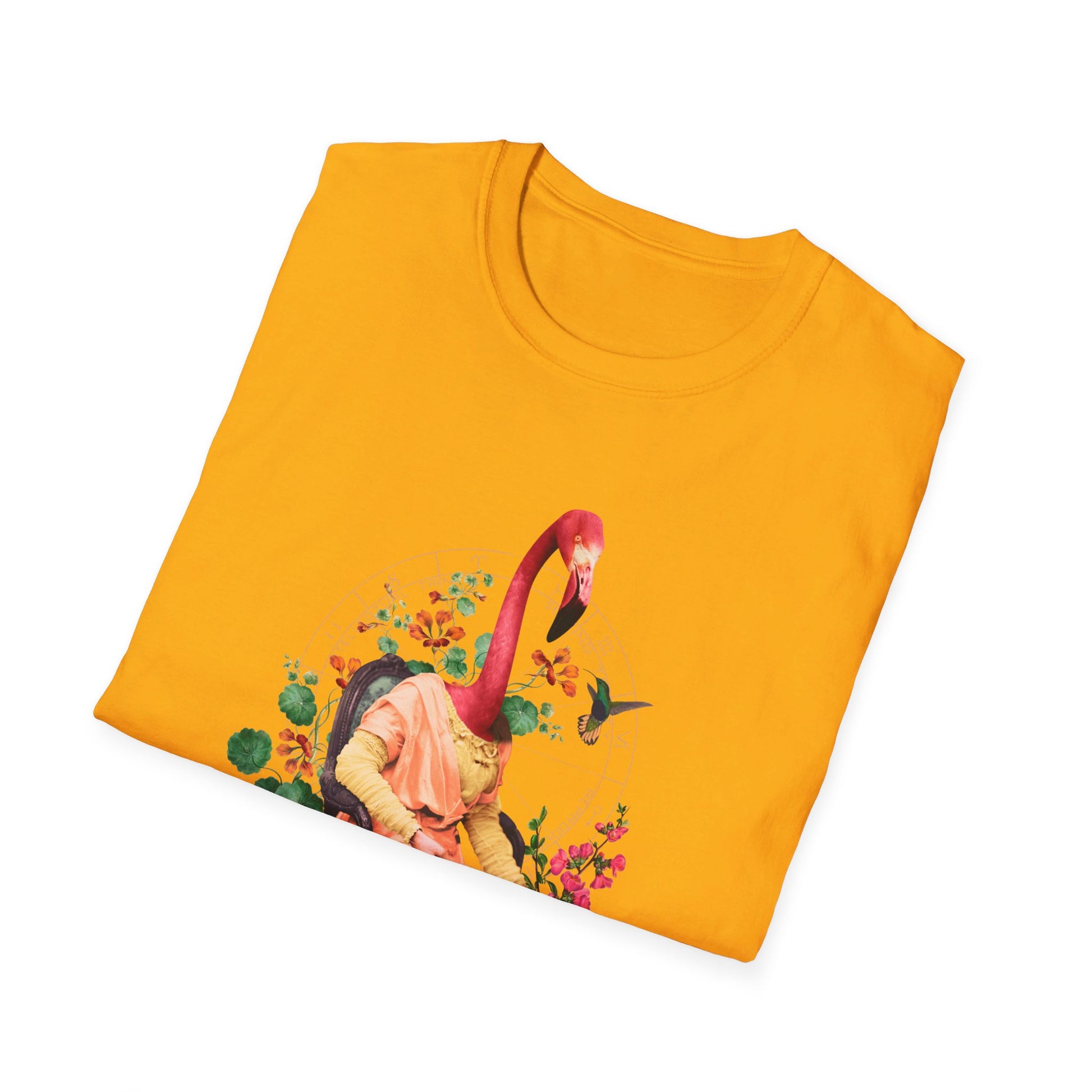 Flamingo - Animal Human - Front Design - Premium Bio Unisex T-Shirt - Pure Face Streetwear