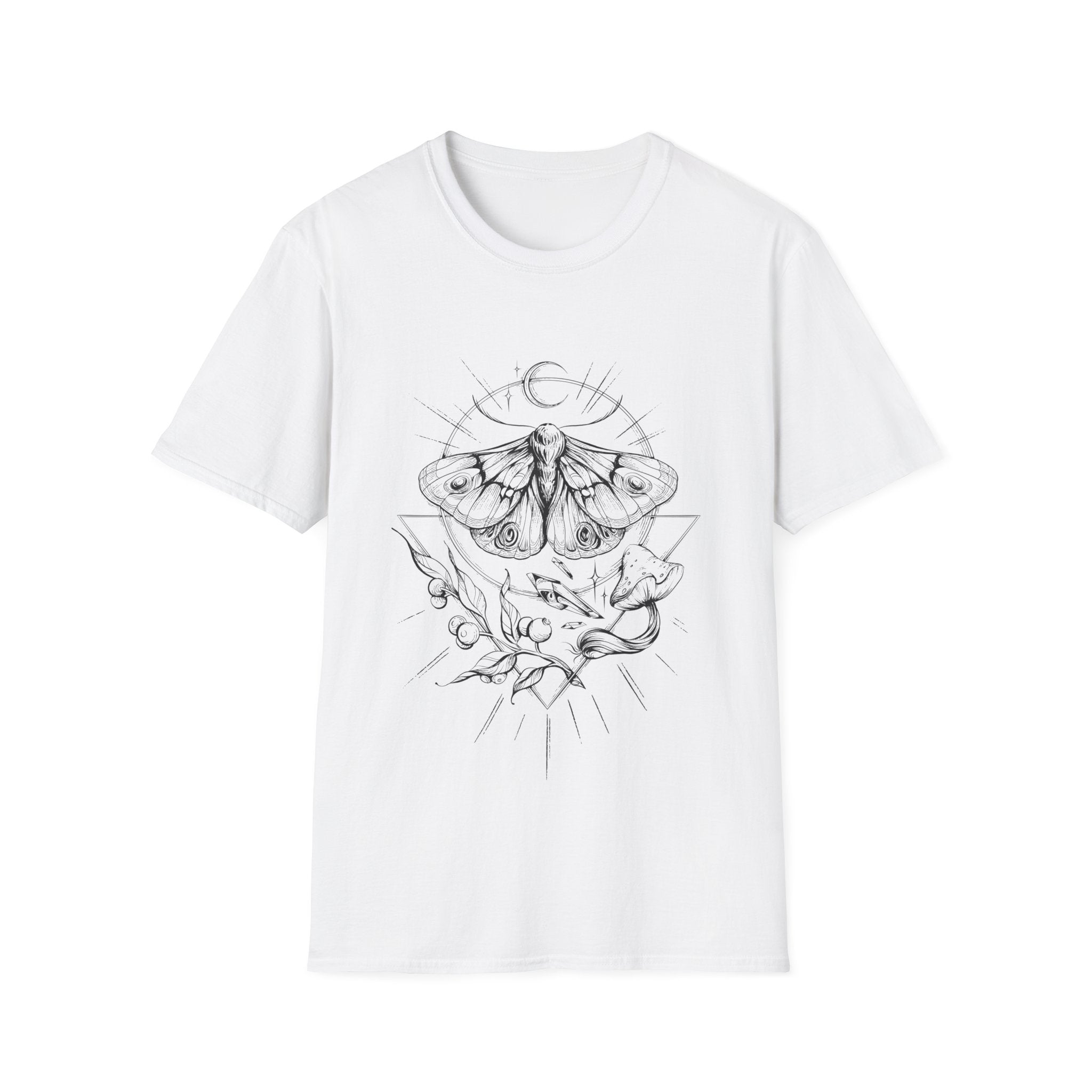 Detailed Butterfly - Hand Drawn Dark Gothic - Unisex T-Shirt