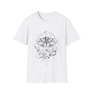 Detailed Butterfly - Hand Drawn Dark Gothic - Unisex T-Shirt