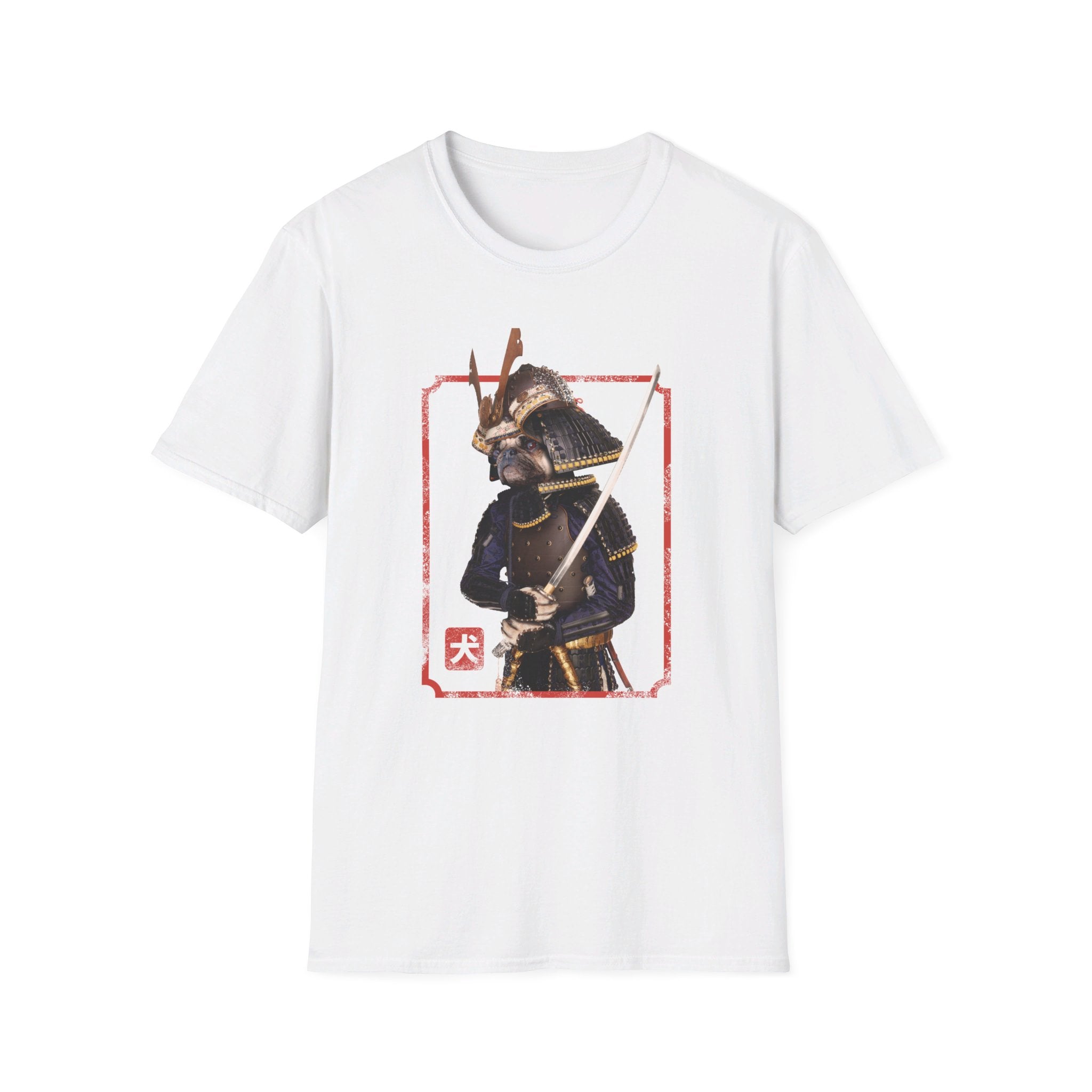 Samurai Pug - Martial Arts - Front Design - Premium Bio Unisex T-Shirt