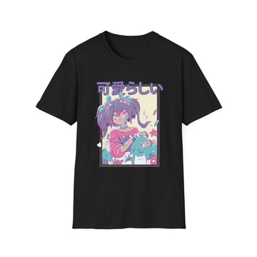 Cute Anime Girl with Ponytails - Harajuku Anime Girl - Unisex T-Shirt