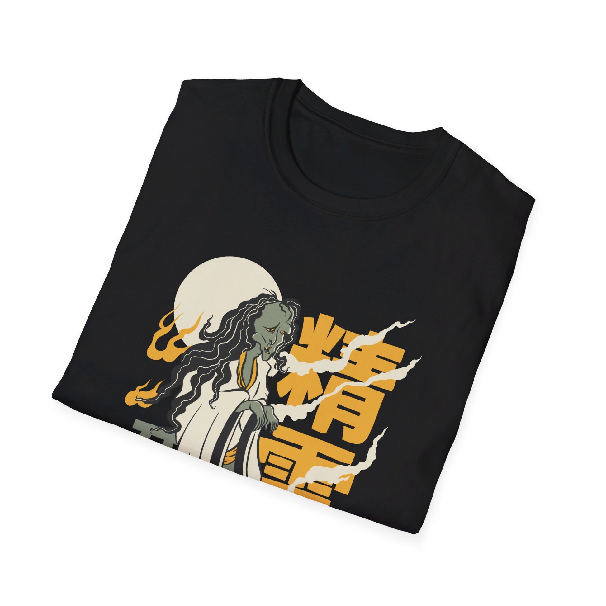 Ghost in the Moon - Yurei Ghost - Front Design - Premium Bio Unisex T-Shirt - Pure Face Streetwear