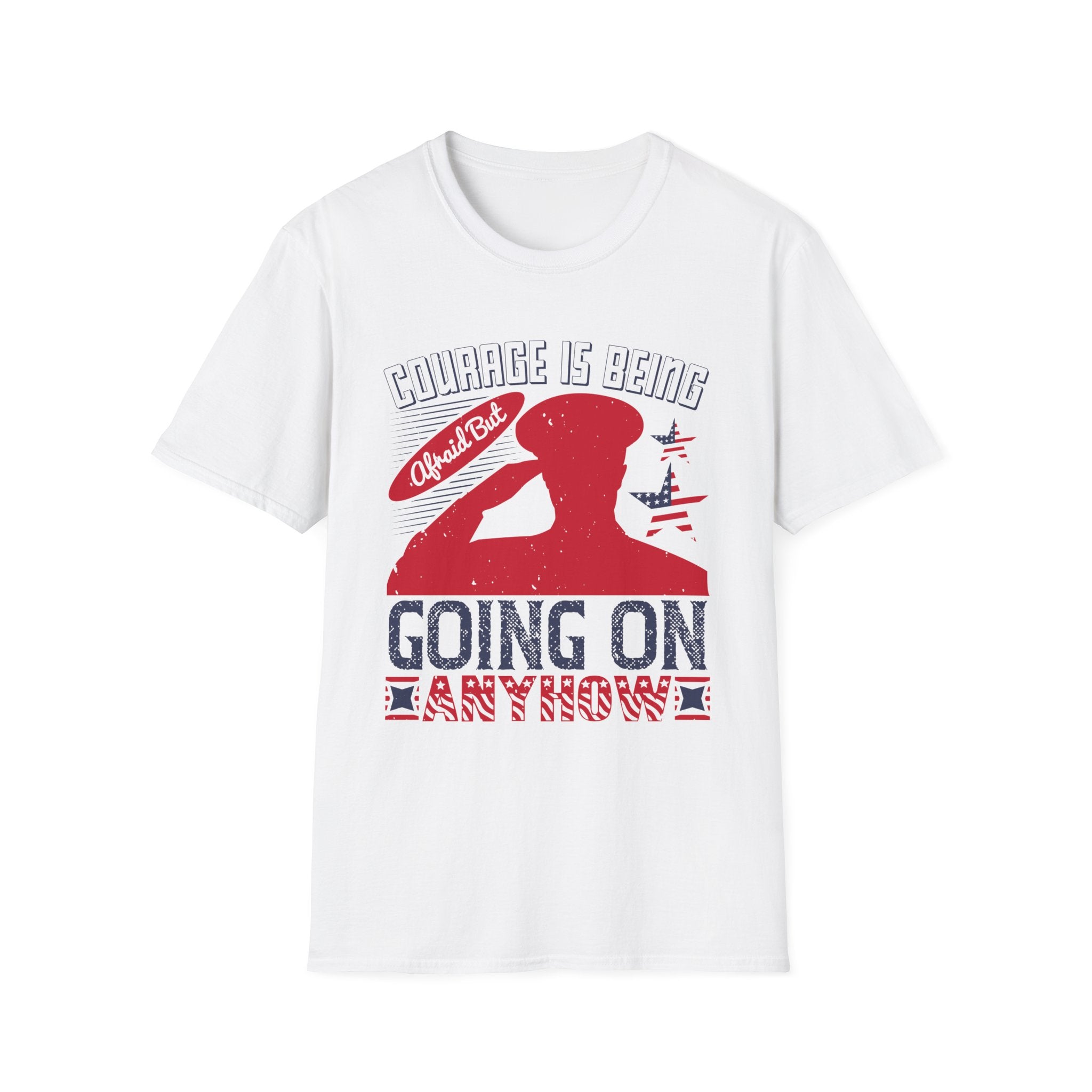 Courage is being afraid but going on anyhow - American Patriots - Front Design - Premium Bio Unisex T-Shirt