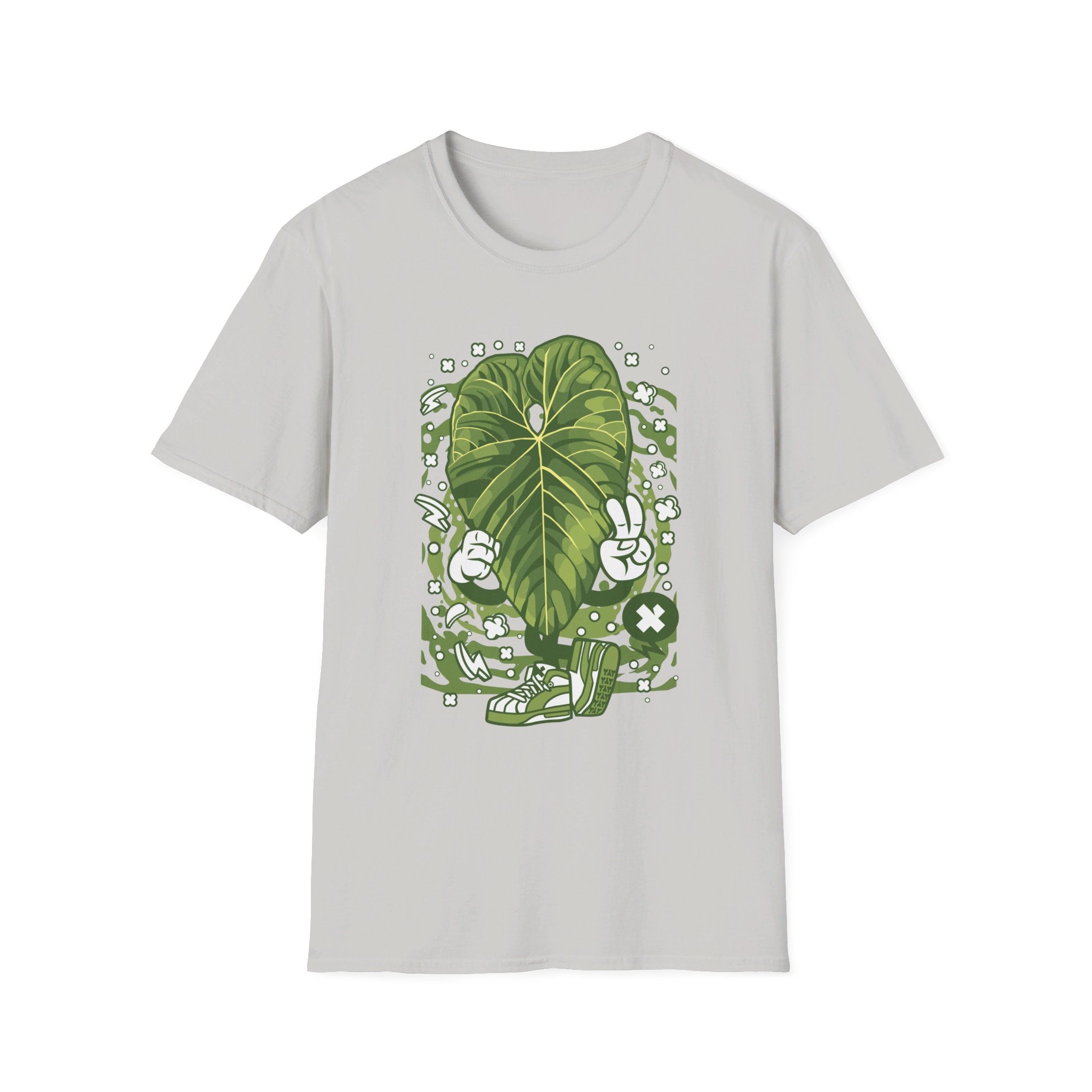 Anthurium Cupulispathum - Cartoon Plants - Front Design - Premium Bio Unisex T-Shirt