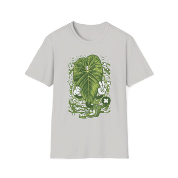 Anthurium Cupulispathum - Cartoon Plants - Front Design - Premium Bio Unisex T-Shirt