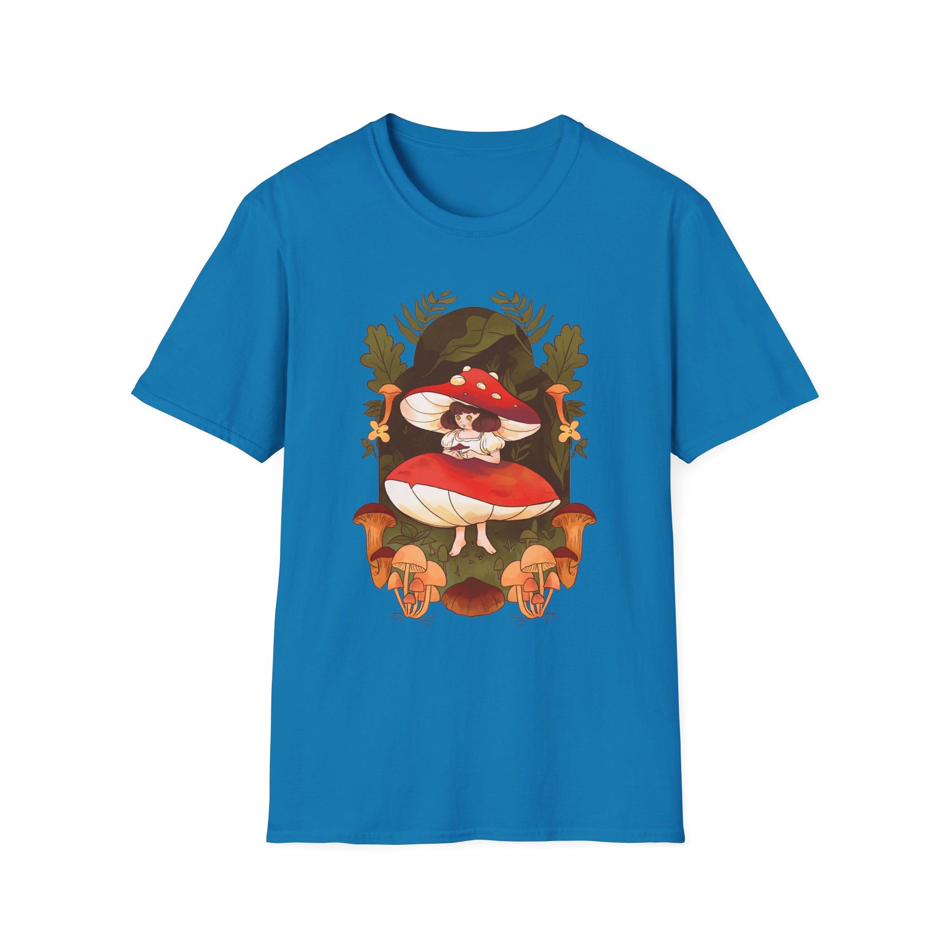 Mushroom Girl - Fairy Tail World - Front Design - Premium Bio Unisex T-Shirt - Pure Face Streetwear