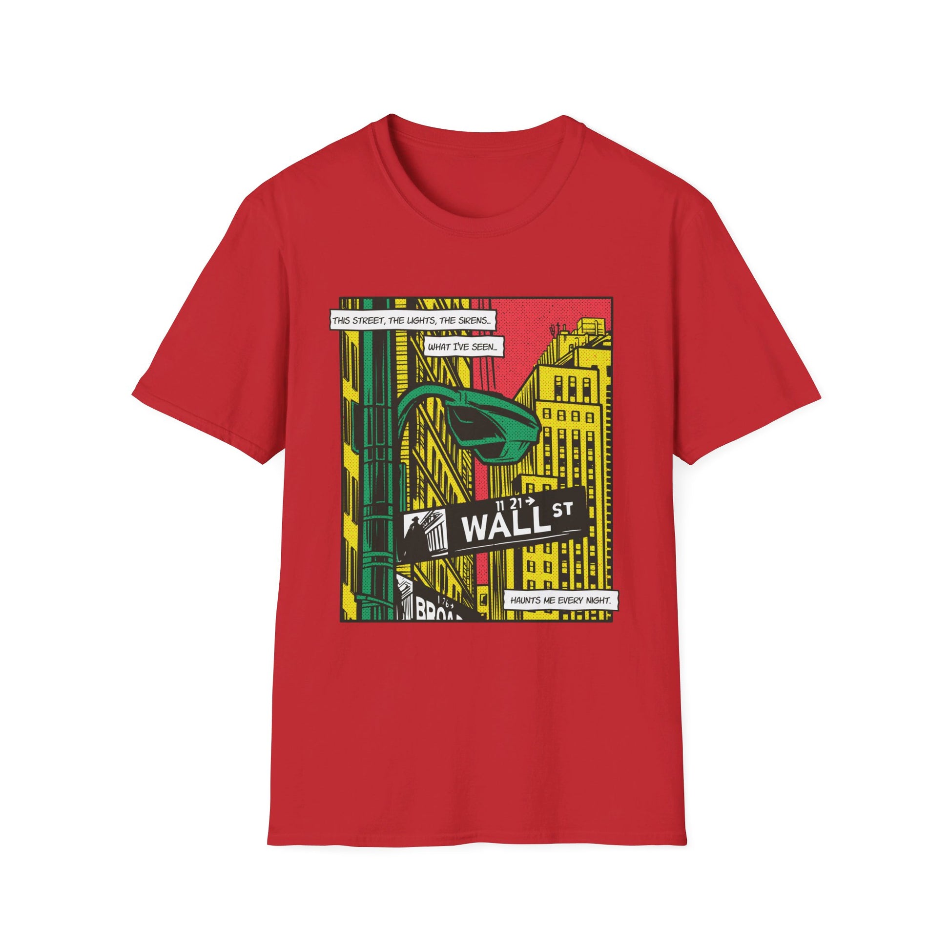 Wall Street - Comic Mafia - Front Design - Premium Bio Unisex T-Shirt - Pure Face Streetwear