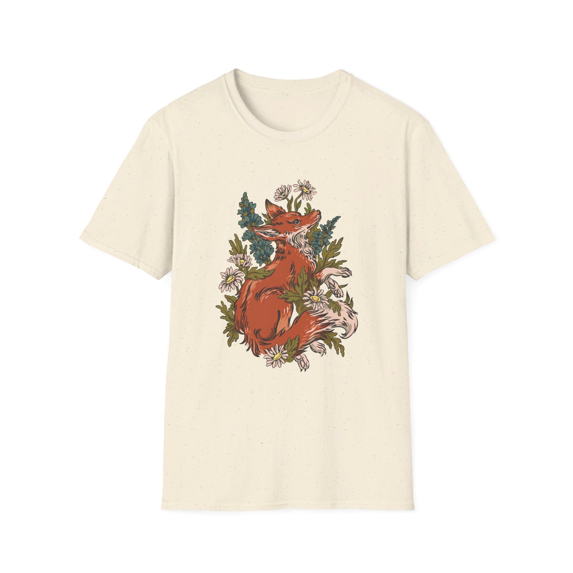 Fox Momiles - Animals In Nature - Front Design - Premium Bio Unisex T-Shirt - Pure Face Streetwear