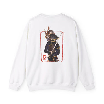 Samurai Pug - Martial Arts - Back Design - Premium Unisex Heavy Blend™ Crewneck Sweatshirt