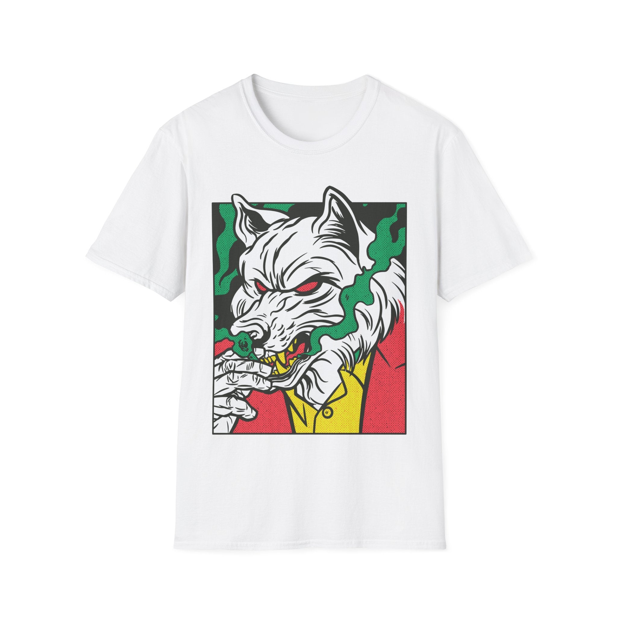 Smoking Wolf - Comic Mafia - Unisex T-Shirt