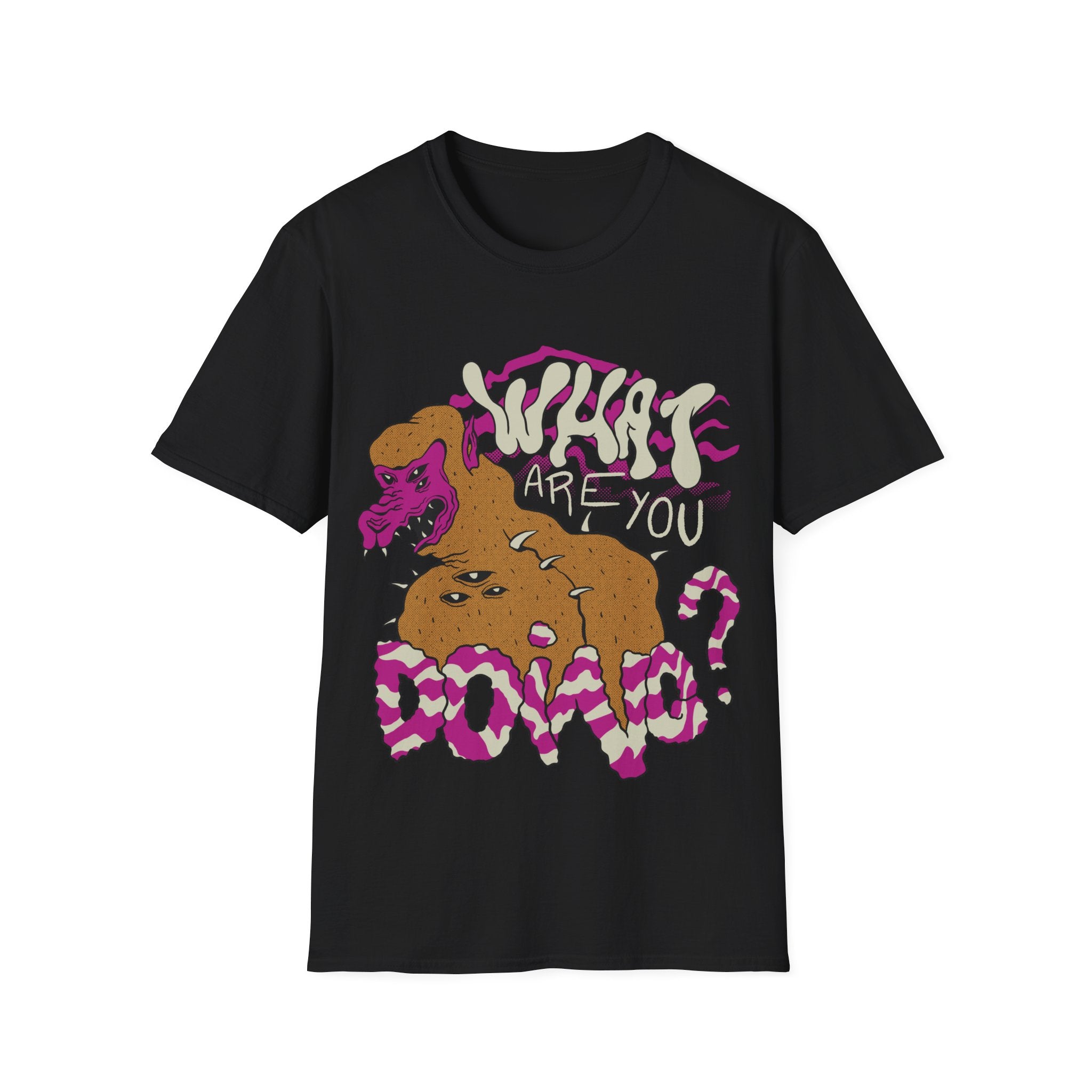 What are you doing? - Trippy Monsters - Unisex T-Shirt