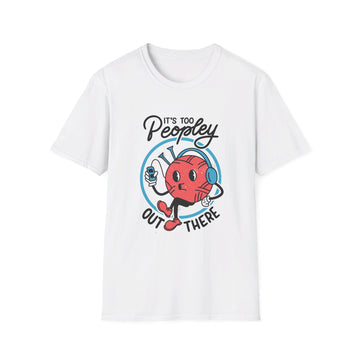 It´s too Peopley out there - Antisocial Retro - Front Design - Premium Bio Unisex T-Shirt