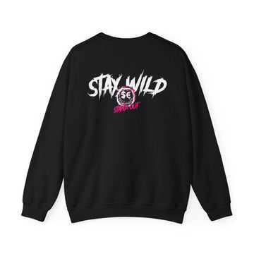 Stay Wild Stand out - Streetwear - Joker - Back Design - Premium Unisex Heavy Blend™ Crewneck Sweatshirt