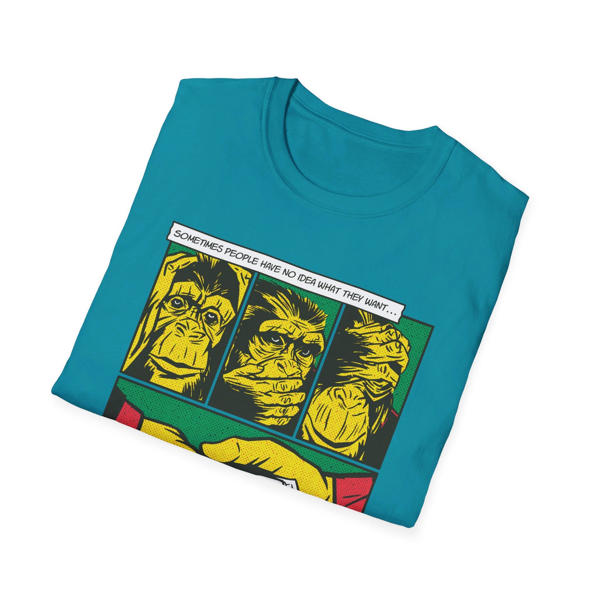 Three Monkeys - Comic Mafia - Front Design - Premium Bio Unisex T-Shirt - Pure Face Streetwear