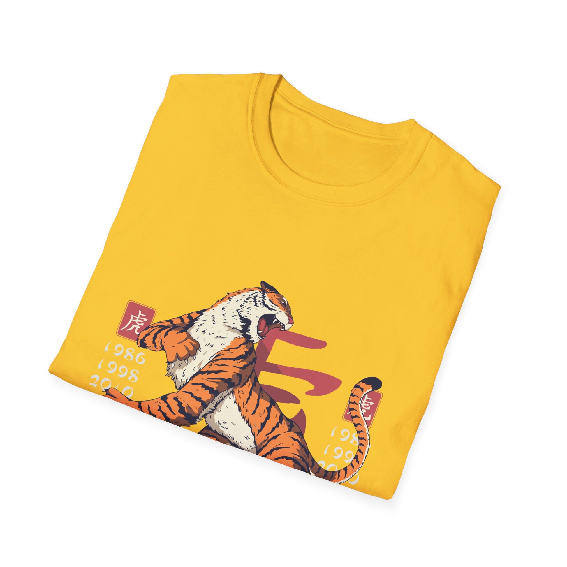 Tiger - Chinese Zodiac Anime - Front Design - Premium Bio Unisex T-Shirt - Pure Face Streetwear