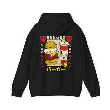 Burger with Soda - Retro Japanese Food - Unisex Hoodie