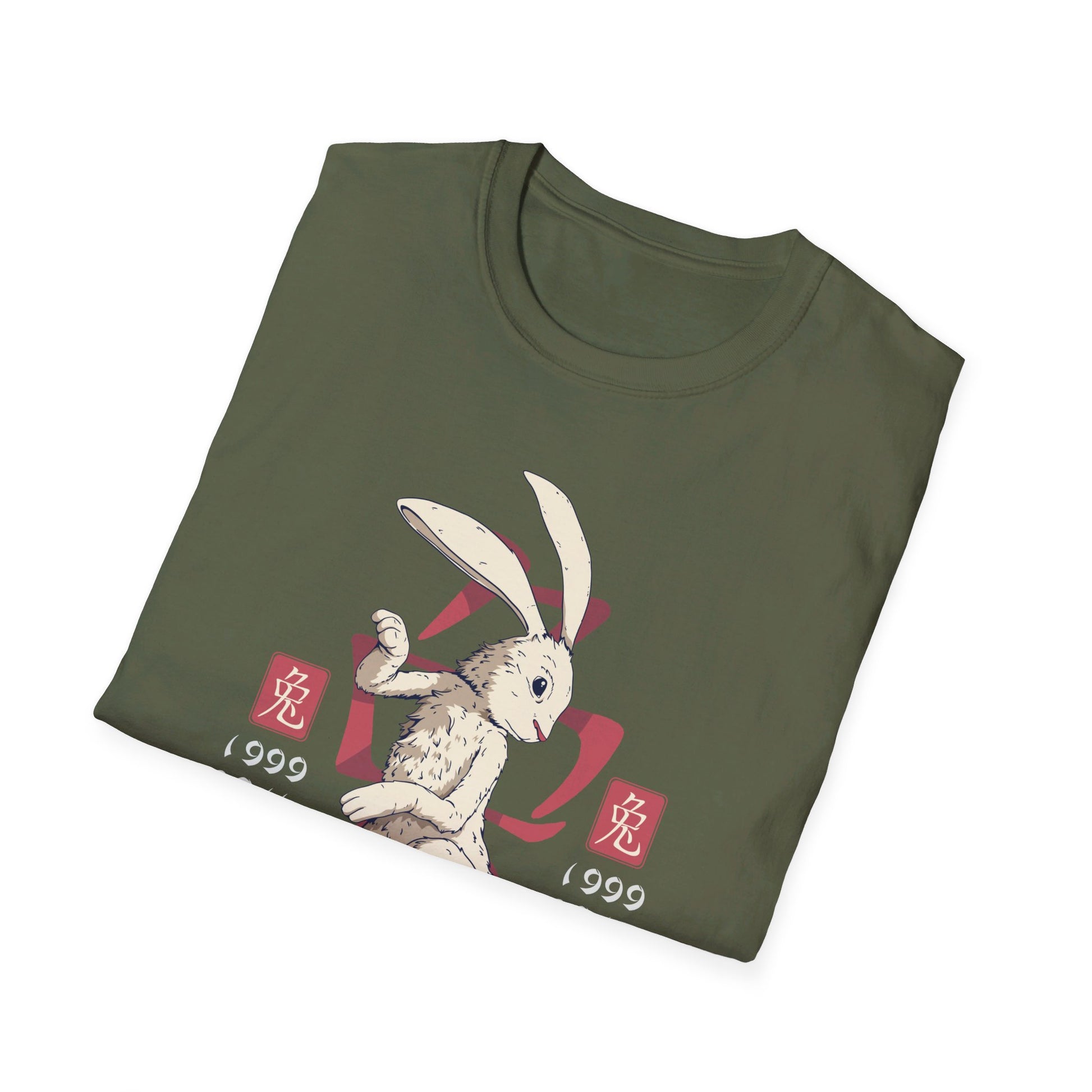 Rabbit - Chinese Zodiac Anime - Front Design - Premium Bio Unisex T-Shirt - Pure Face Streetwear