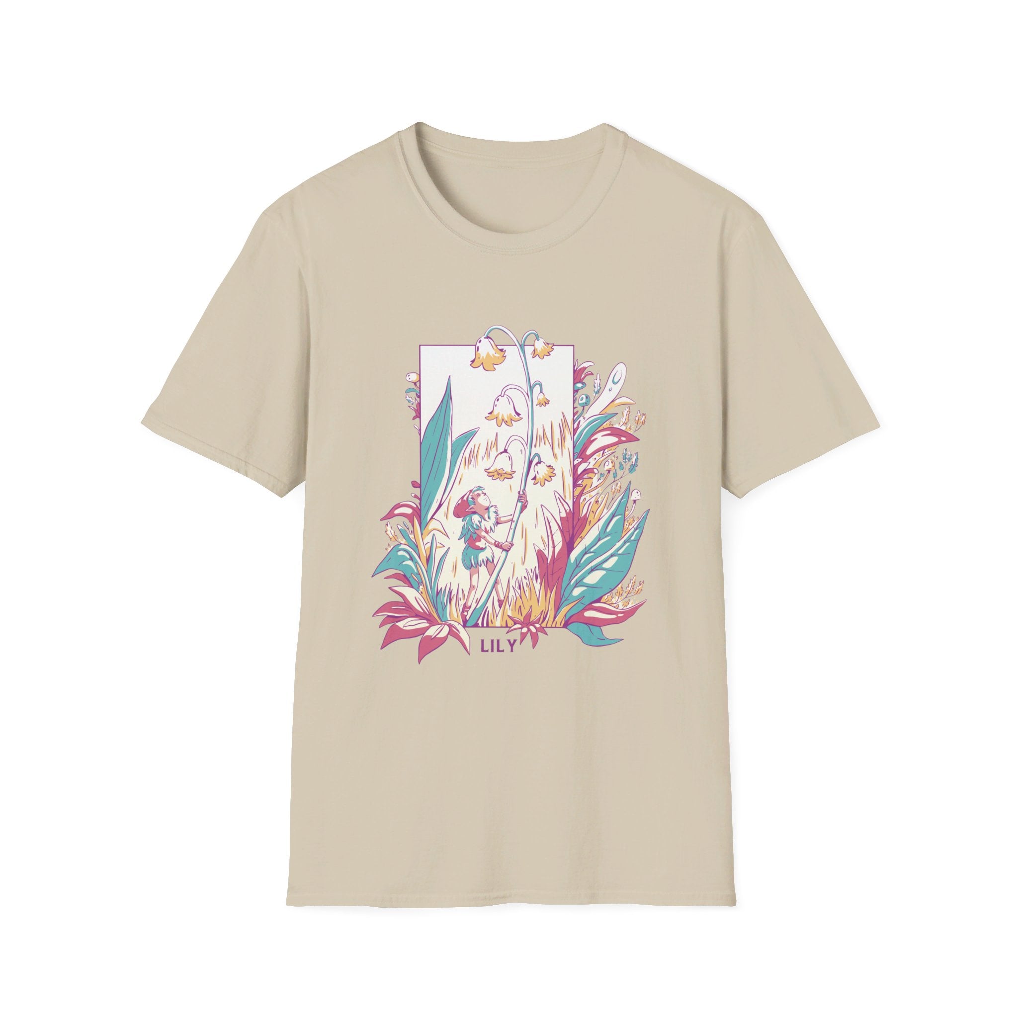 Lily - Flowers with Fairies - Front Design - Premium Bio Unisex T-Shirt