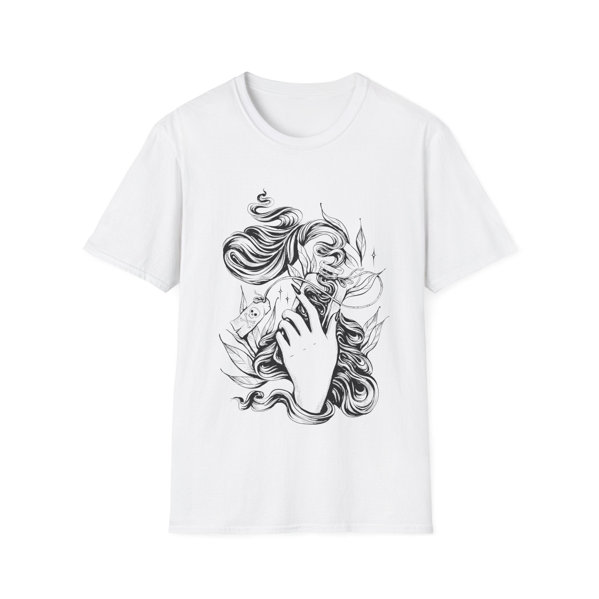 Death Potion drawing - Hand Drawn Dark Gothic - Unisex T-Shirt