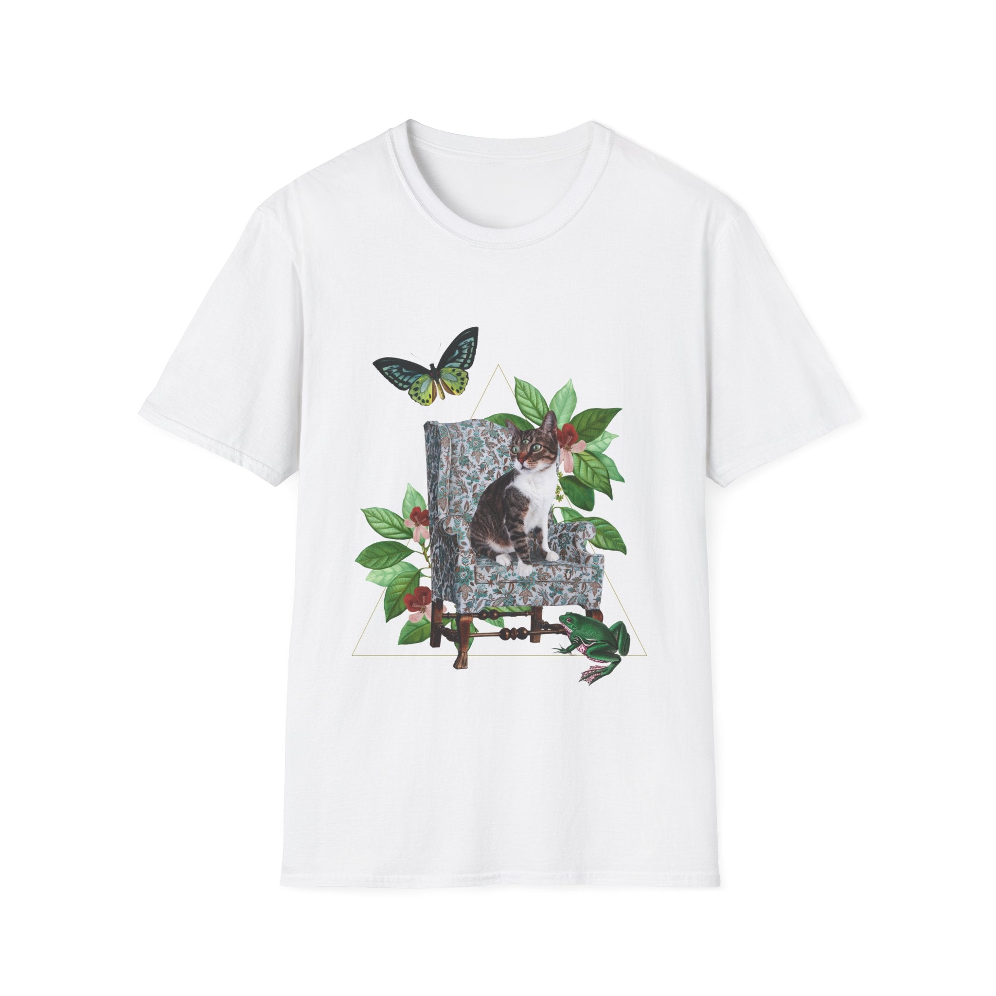 Butterfly Cat - Quirky Collage - Unisex T-Shirt