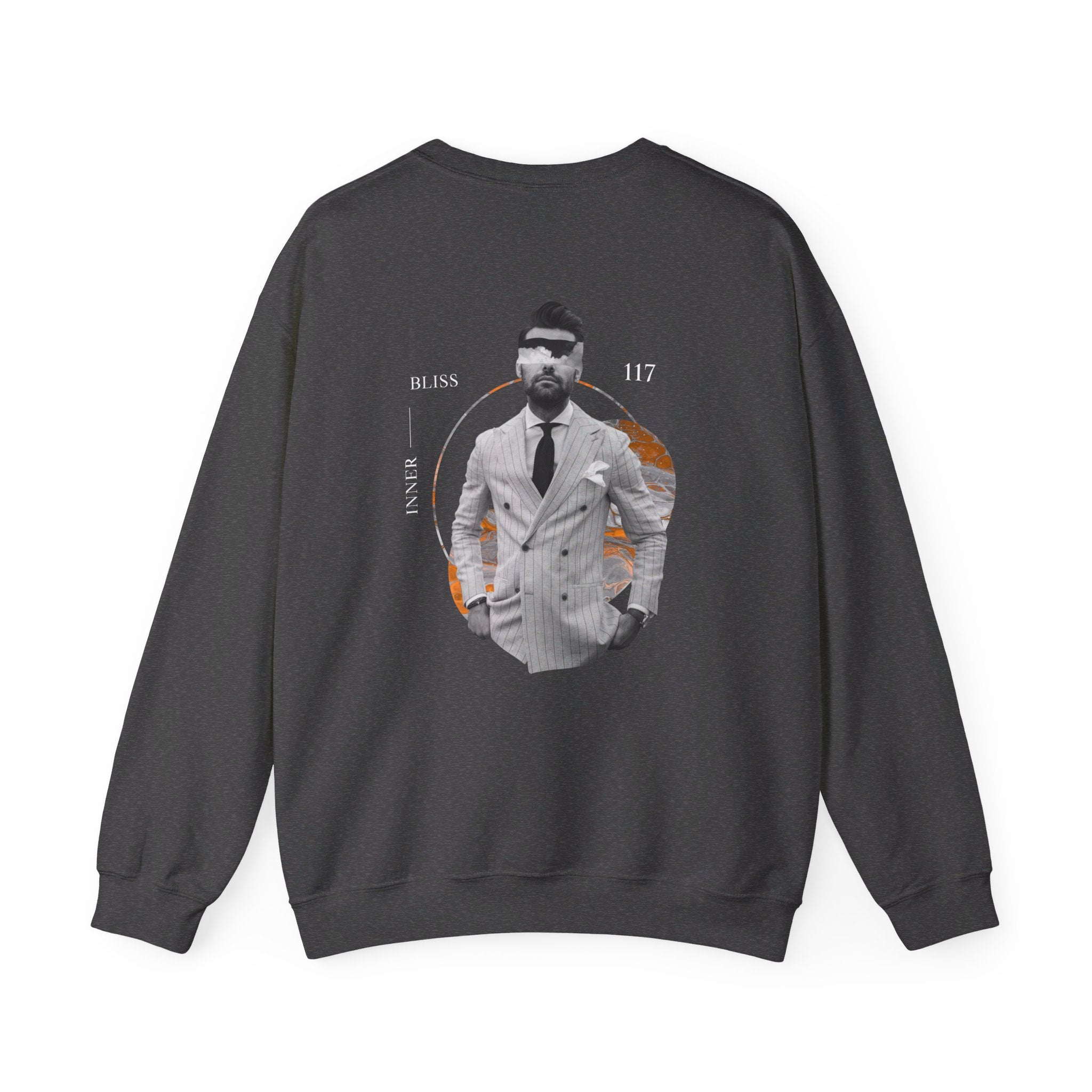 Inner Bliss - Modern Collage - Back Design - Premium Unisex Heavy Blend™ Crewneck Sweatshirt