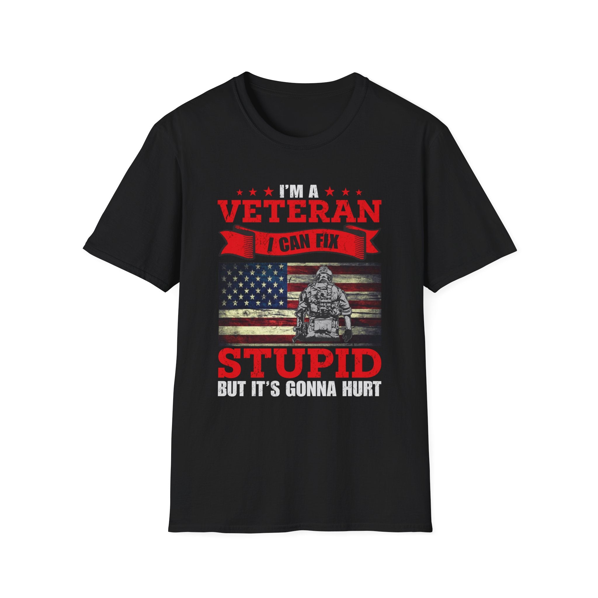 I´m Veteran I can fix stupid but it´s gonna hurt - Veteran - Front Design - Premium Bio Unisex T-Shirt