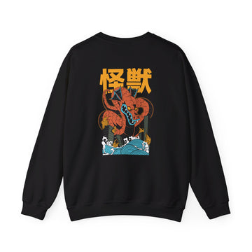 Dragon - Kaiju Monster - Back Design - Premium Unisex Heavy Blend™ Crewneck Sweatshirt