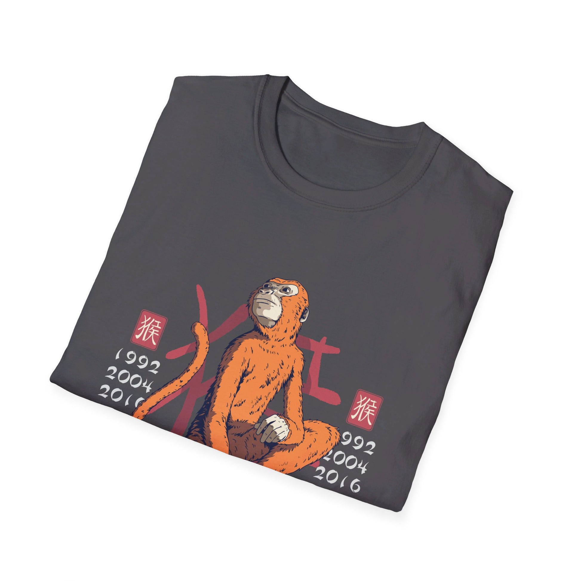 Monkey - Chinese Zodiac Anime - Front Design - Premium Bio Unisex T-Shirt - Pure Face Streetwear