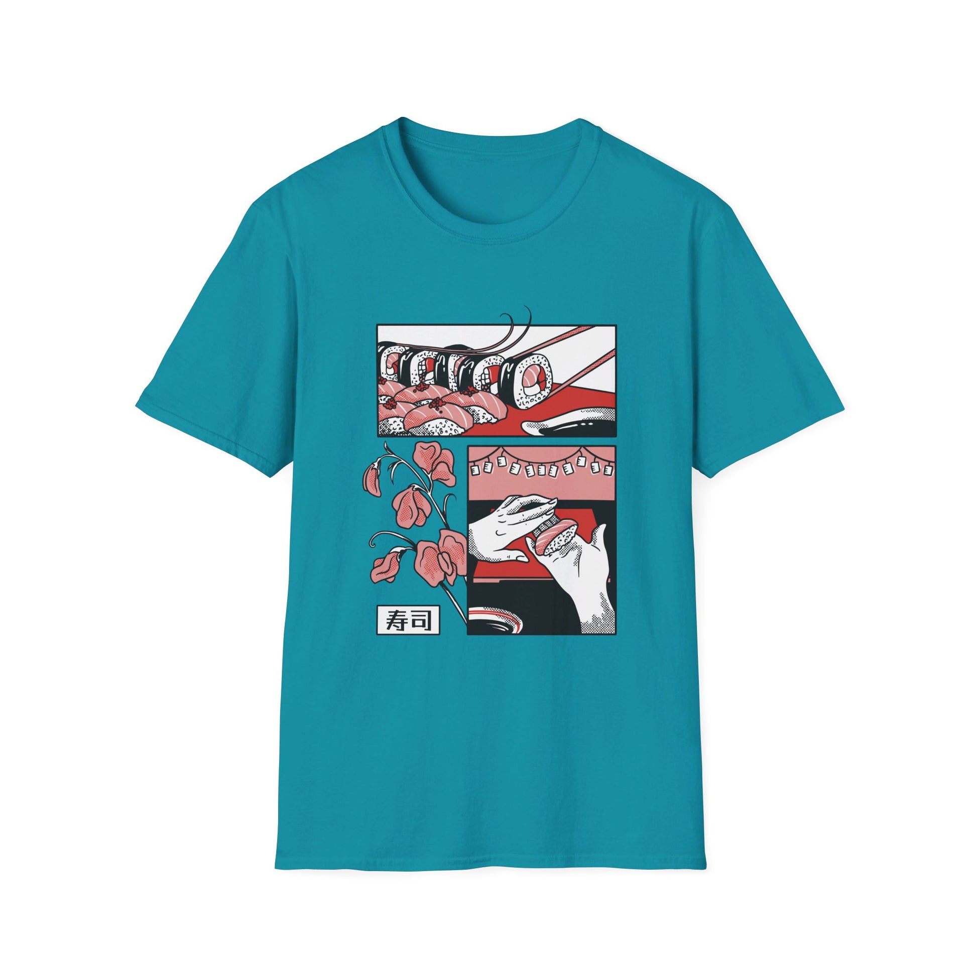 Japanese Sushi Food - Slice Of Life - Front Design - Premium Bio Unisex T-Shirt - Pure Face Streetwear