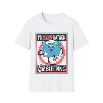 I´d much rather be sleeping - Antisocial Retro - Unisex T-Shirt - Front Print