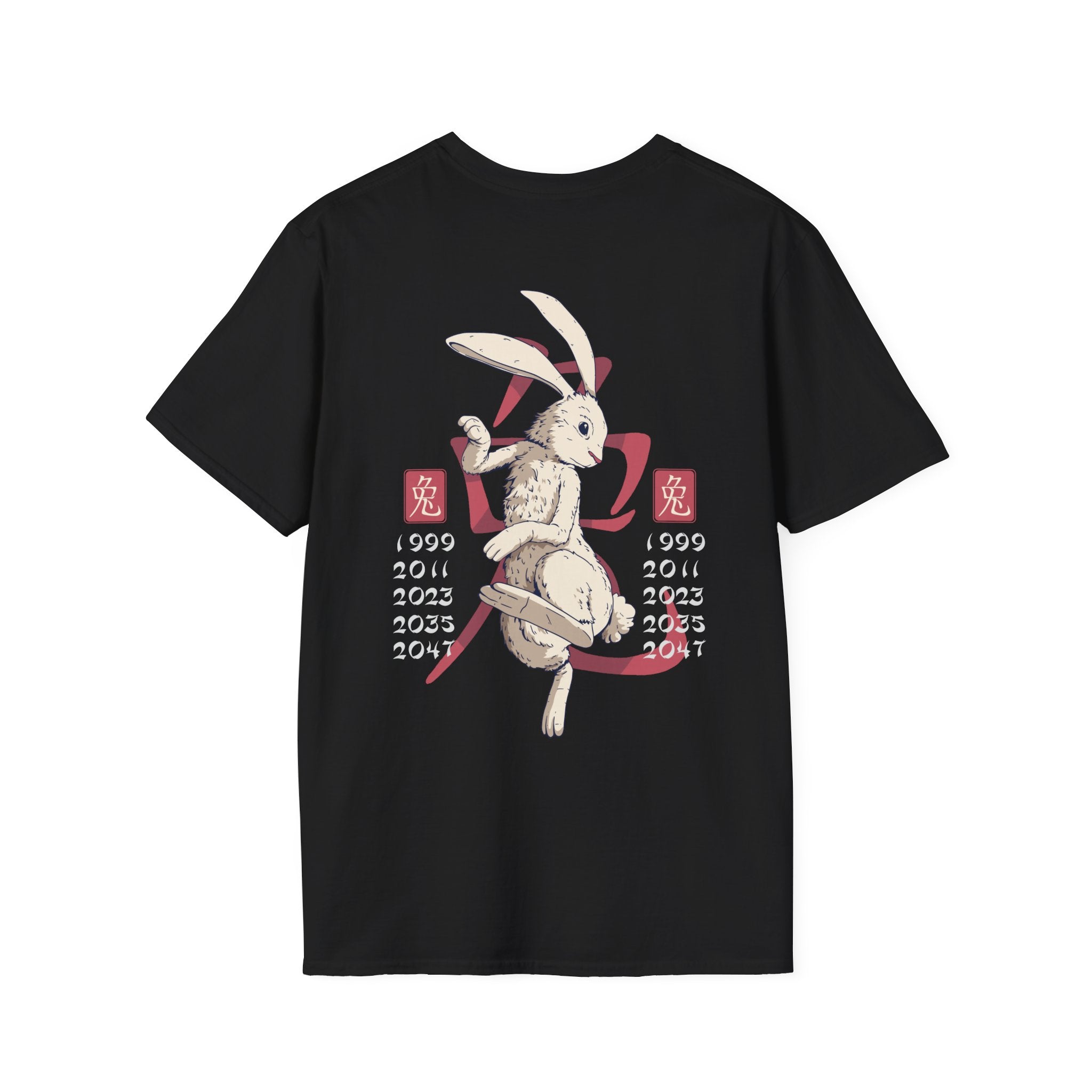 Rabbit - Chinese Zodiac Anime - Unisex T-Shirt - Back Print