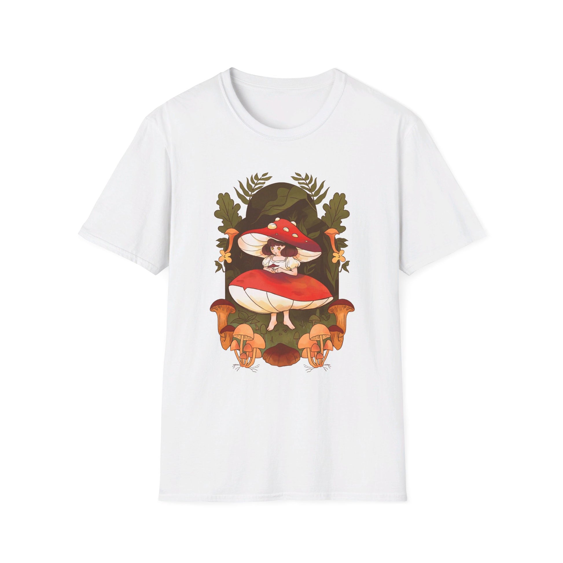 Mushroom Girl - Fairy Tail World - Front Design - Premium Bio Unisex T-Shirt - Pure Face Streetwear