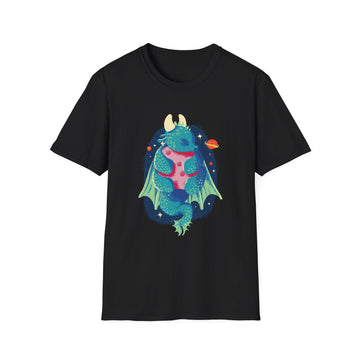 Dragon hugging Planet - Fairytale Dragons - Unisex T-Shirt