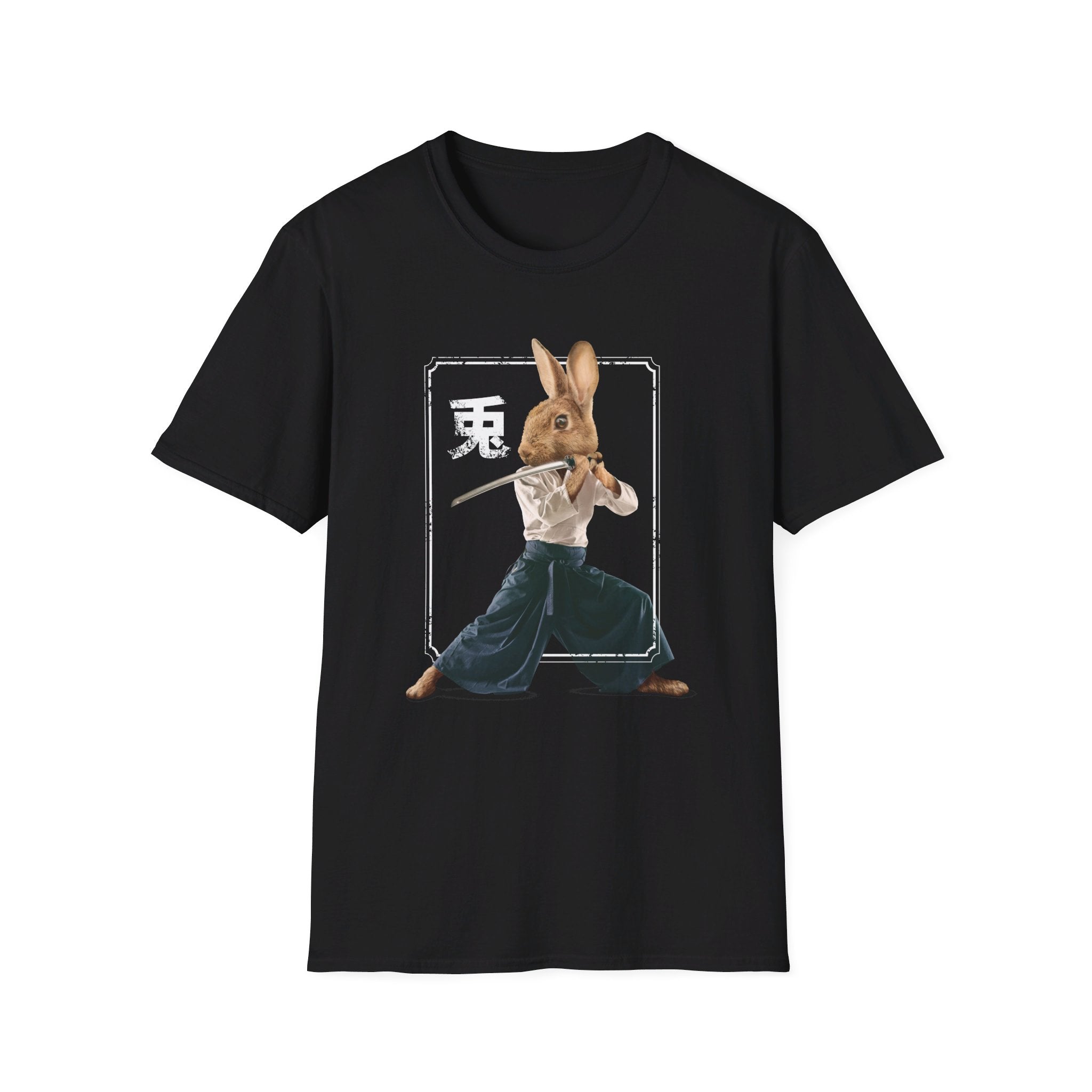 Rabbit Ninja - Martial Arts - Front Design - Premium Bio Unisex T-Shirt