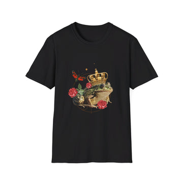 Frog King - Quirky Collage - Front Design - Premium Bio Unisex T-Shirt